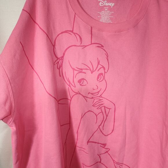 Disney Tinkerbelle pink sweatshirt woman's 3X - Picture 2 of 6